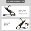 R For Rabbit Rock N Nap Bliss Sleeper & Rocker - Grey Black
