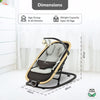 R For Rabbit Rock N Nap Bliss Sleeper & Rocker - Grey Black