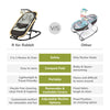 R For Rabbit Rock N Nap Bliss Sleeper & Rocker - Grey Black