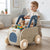 R for Rabbit Kiddie Kart Ride-On & Push Walker 4 in 1 0–3Y Up to 20kg– Grey Blue