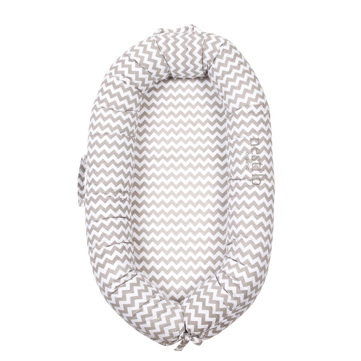 Masilo Organic Nestilo Baby Nest Baby 0–8M – Chevron Grey