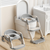 R For Rabbit Hilltop Step Stool and Potty Seat2 in 1 Grey White