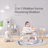 R For Rabbit Little Feet Plus Walker - Detachable Toy Music & Light Grey White