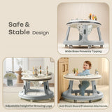 R For Rabbit Little Feet Hopper Baby Walker - Grey White