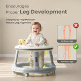 R For Rabbit Little Feet Hopper Baby Walker - Grey White