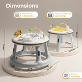 R For Rabbit Little Feet Hopper Baby Walker - Grey White