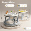 R For Rabbit Little Feet Hopper Baby Walker - Grey White