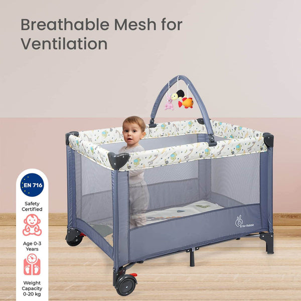 R For Rabbit Cot Hide And Seek Grey