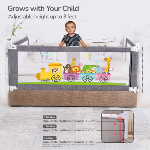 R for Rabbit Safari Bed Rail 200 cm Grey