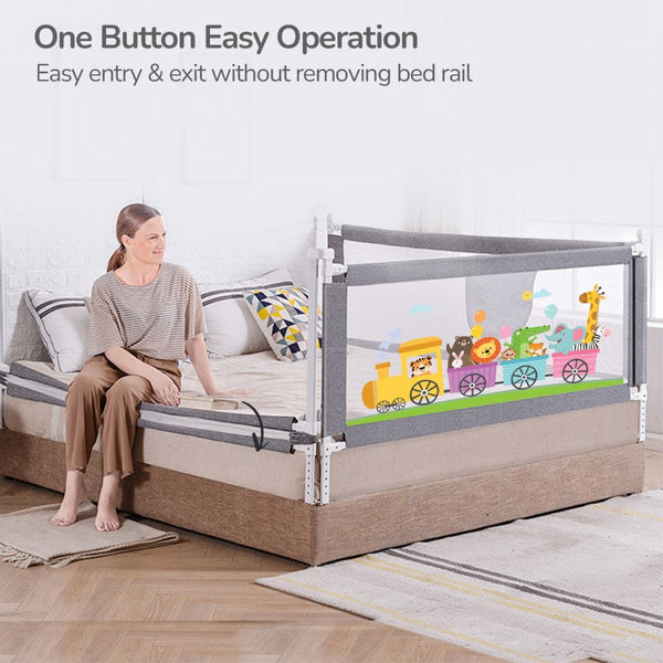 R for Rabbit Safari Bed Rail 200 cm Grey