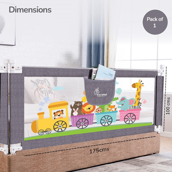 R for Rabbit Safari Bed Rail 200 cm Grey