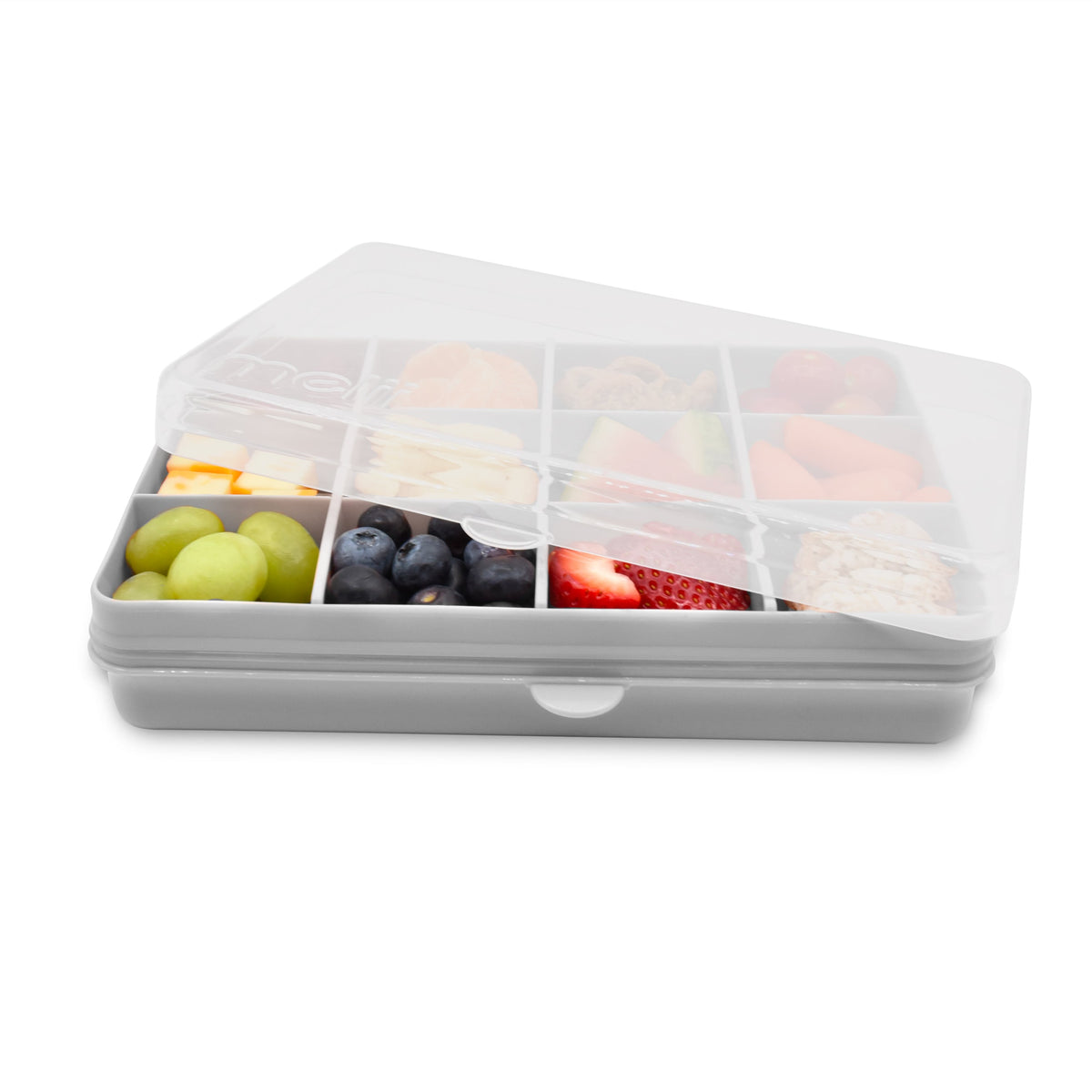 Melii Snackle Box Regular 12 Compartment 1,368ml – Grey