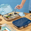 Basil Bento Quad+ 3+1 Compartment Stainless Steel Lunchbox with Mini Box 1250 ml Midnight Sora