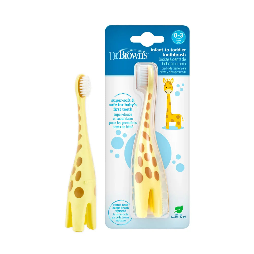 Dr. Brown's Infant-to-Toddler Toothbrush 0–3 Years Yellow