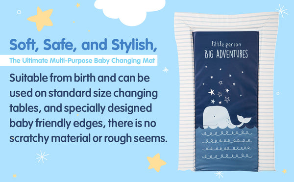 Hopop ® Soft Cushioned Baby Changing Mat – Waterproof & Wipeable