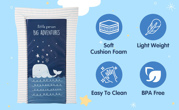 Hopop ® Soft Cushioned Baby Changing Mat – Waterproof & Wipeable