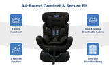 Hopop Joyride Baby Car Seat for 0 to 7 Years - Black