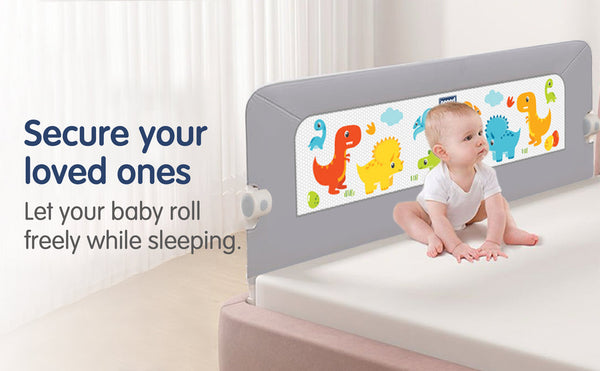 Hopop Secure Sleep Baby Bed Rail Guard - BLUE