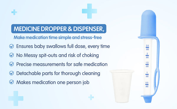 Hopop Baby Medicine Dropper & Dispenser - Blue