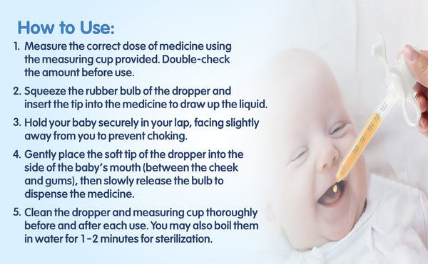 Hopop Baby Medicine Dropper & Dispenser - Blue