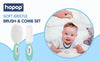 Hopop Baby Soft Bristle Hair Brush & Rounded Teeth Comb Set Peach 0M+