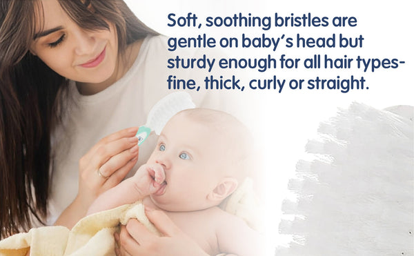 Hopop Baby Soft Bristle Hair Brush & Rounded Teeth Comb Set Peach 0M+