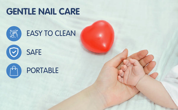 Hopop Baby Safety Nail Scissors with Rounded Head - Blue