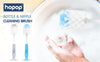 Hopop 2-IN-1 Bottle & Nipple Cleaning Brush with Grooved Handle - GREY