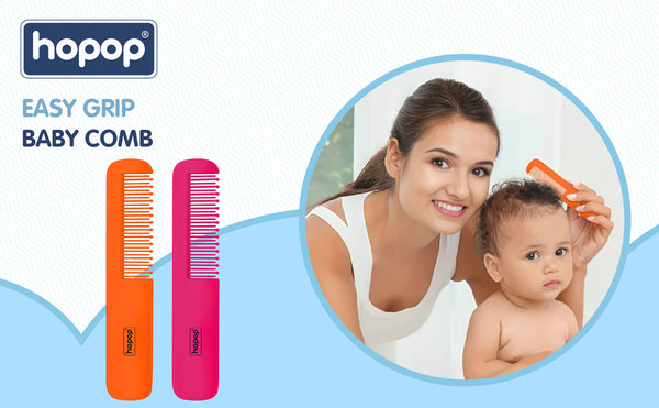 Hopop Rounded Teeth Edge Easy Grip Baby Hair Comb – Gentle & Safe