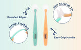 Hopop Spoon Silicon Pack Of 2 - Assorted Colour