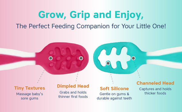 Hopop First Stage Baby Feeding Spoon – Soft, Safe & Easy to Hold