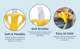 Hopop Easy Grip Banana-Shaped Silicone Baby Teether 3M+ Blue