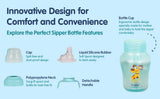 Hopop Spill-Proof Sipper Cup with Spout & Straw 210 ml Blue