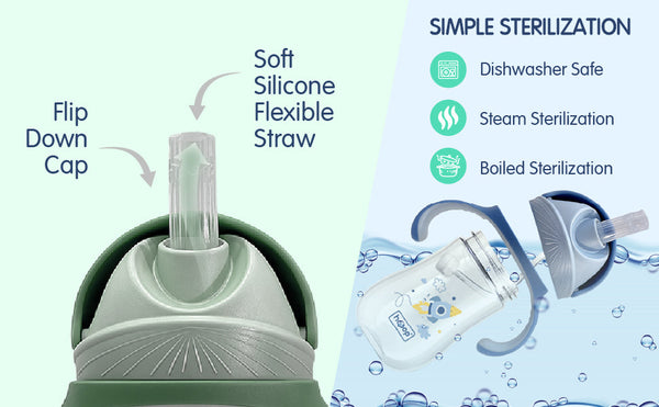 Hopop Soft Silicone Straw Sipper Cup 240ML