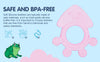 Hopop Easy Grip Silicone Teether for Teething Gums Pack of 2 Assorted
