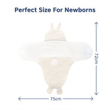 Hopop Soft Fleece Hooded Baby Wrapper Blanket - 0–6 Months - Beige