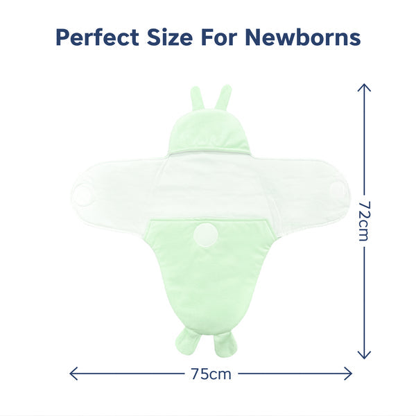 Hopop Baby Soft Fleece Hooded Wrapper Blanket - GREEN