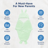 Hopop Baby Soft Fleece Hooded Wrapper Blanket - GREEN