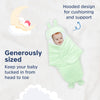 Hopop Baby Soft Fleece Hooded Wrapper Blanket - GREEN