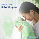 Hopop Baby Soft Fleece Hooded Wrapper Blanket - GREEN