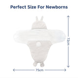 Hopop Baby Soft Fleece Hooded Wrapper Blanket - CREAM