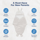 Hopop Baby Soft Fleece Hooded Wrapper Blanket - CREAM