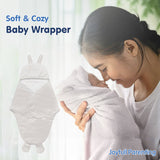 Hopop Baby Soft Fleece Hooded Wrapper Blanket - CREAM