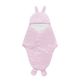 Hopop Baby Soft Fleece Hooded Wrapper Blanket - PINK