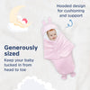 Hopop Baby Soft Fleece Hooded Wrapper Blanket - PINK