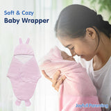 Hopop Baby Soft Fleece Hooded Wrapper Blanket - PINK