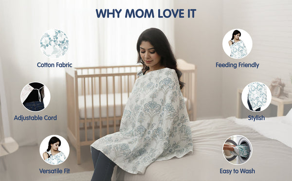 Hopop Cotton Multi-Purpose Nursing Cover - Assorted Print