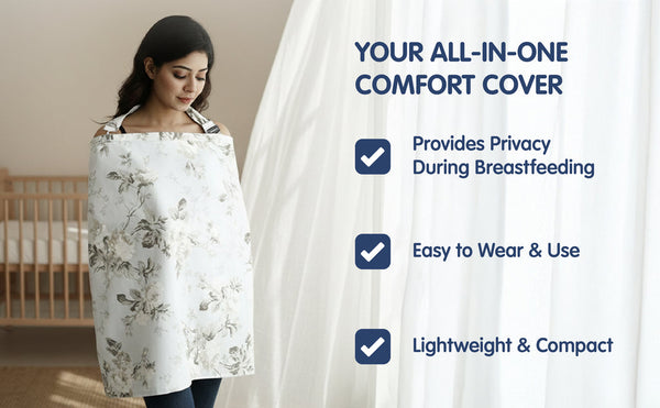 Hopop Cotton Multi-Purpose Nursing Cover - Assorted Print