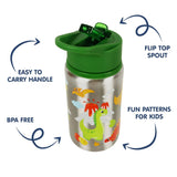 Hopop Non-Insulated Flip Top Spout Steel Sipper (530 Ml) - Space
