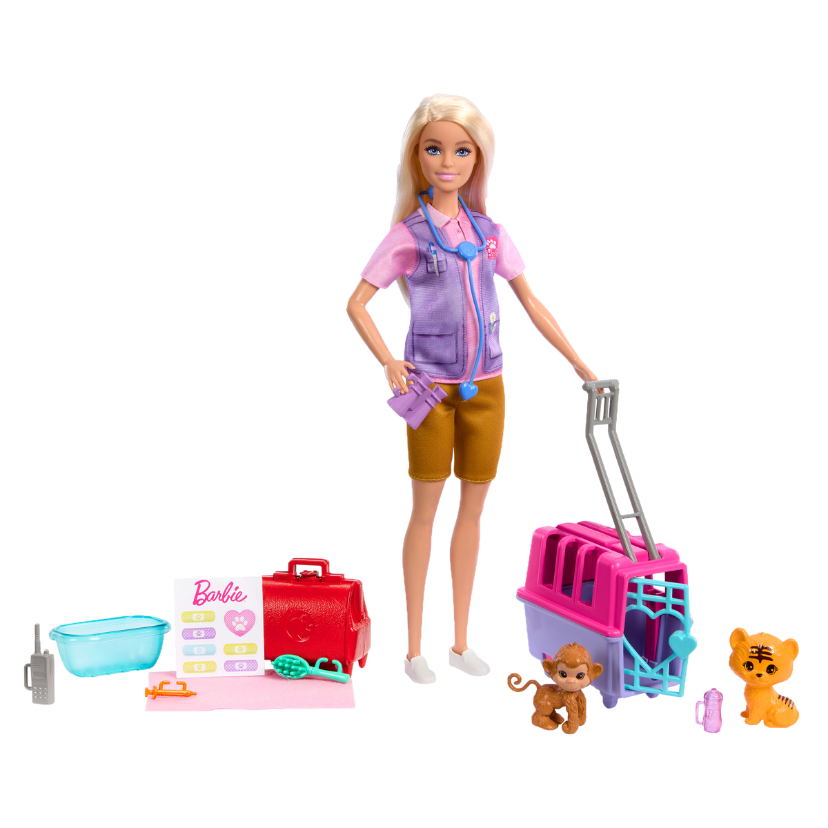 Barbie Animal Rescue & Recovery Playset with Doll & 2 Animals – HRG50